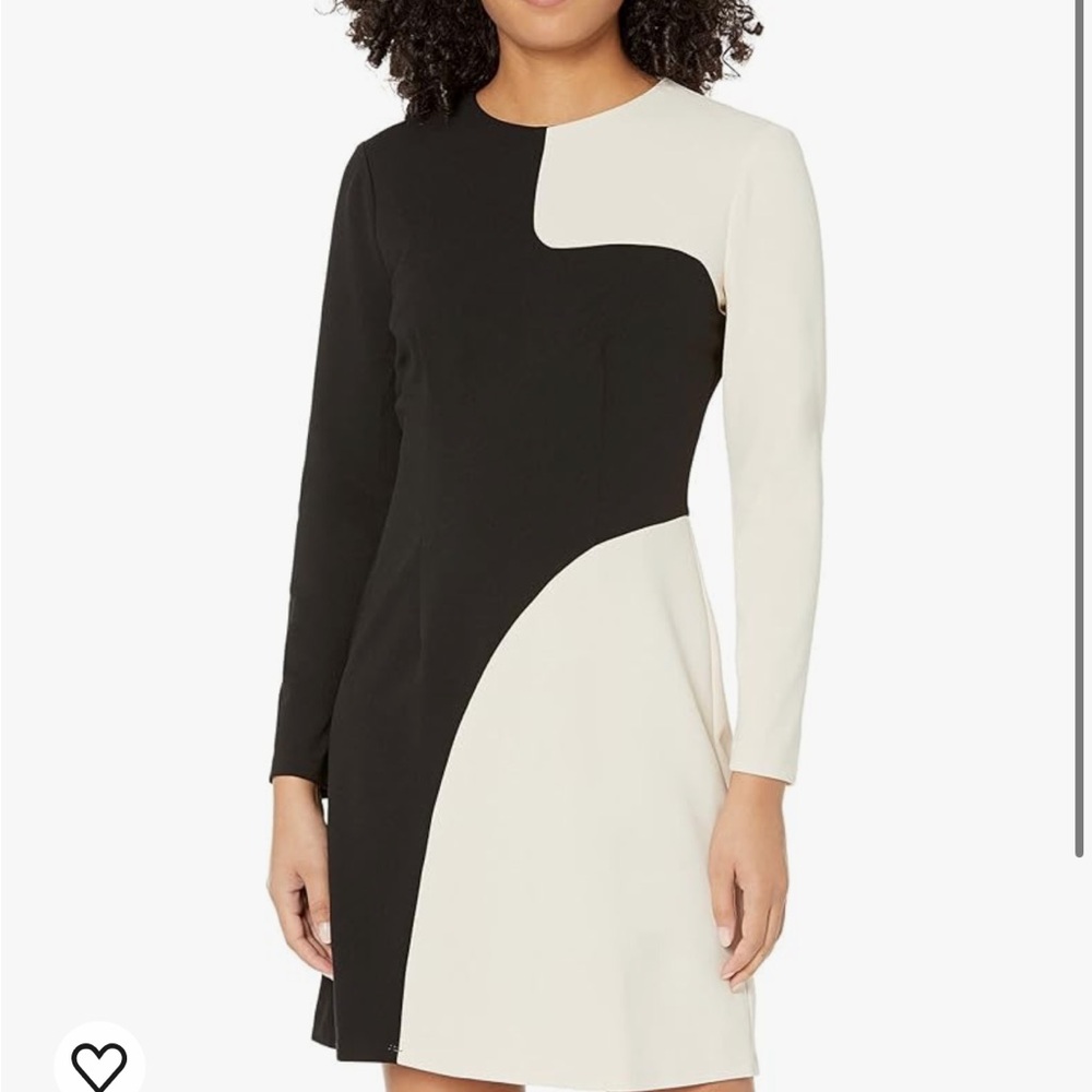 Donna Morgan Women's Color Block Long Sleeve Mini Dress